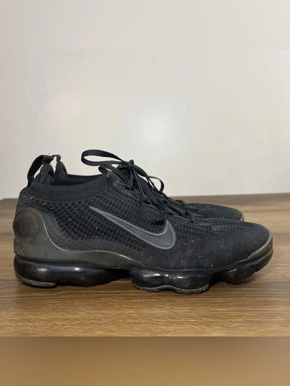 Nike Air VaporMax 2021 Flyknit Triple Black Men’s Size 10 Running Shoes